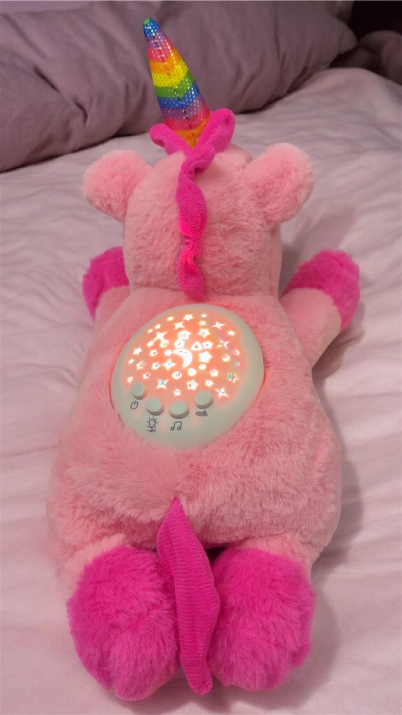 Unicornio peluche con luces y sonidos